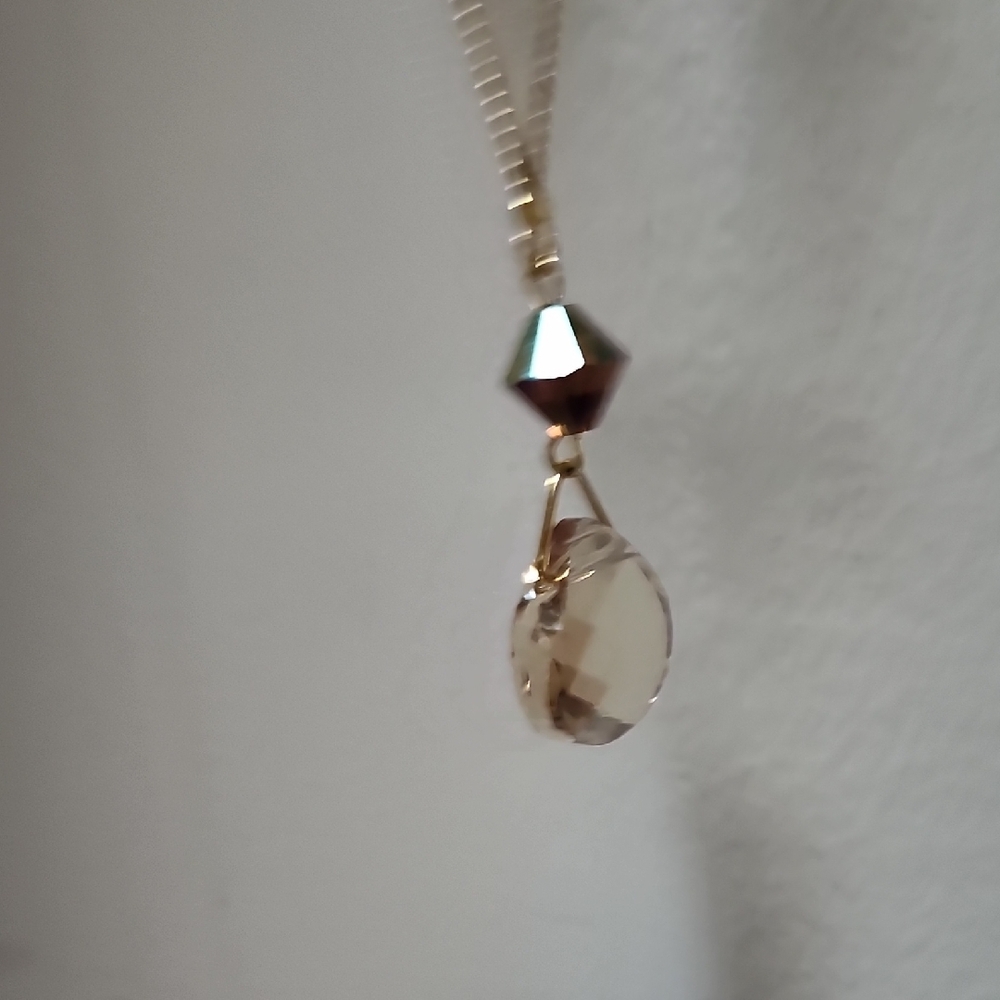 Vieste Gold and Brown Layered Necklace with Modern Design - Picture 5 of 10